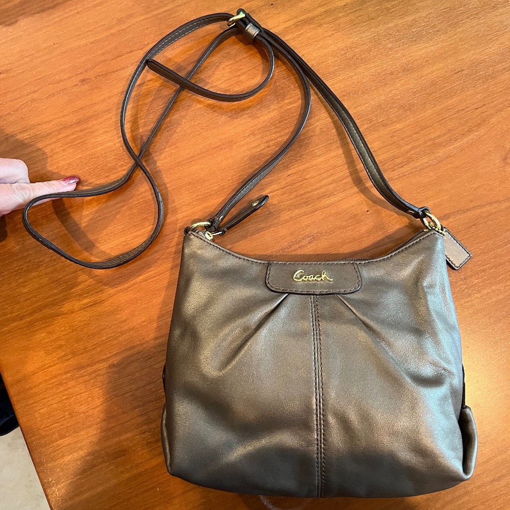 Coach Bronze Cross-Body Bag